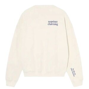 No Prince Charming fairytales sweater sweatshirt cream medium new without tags